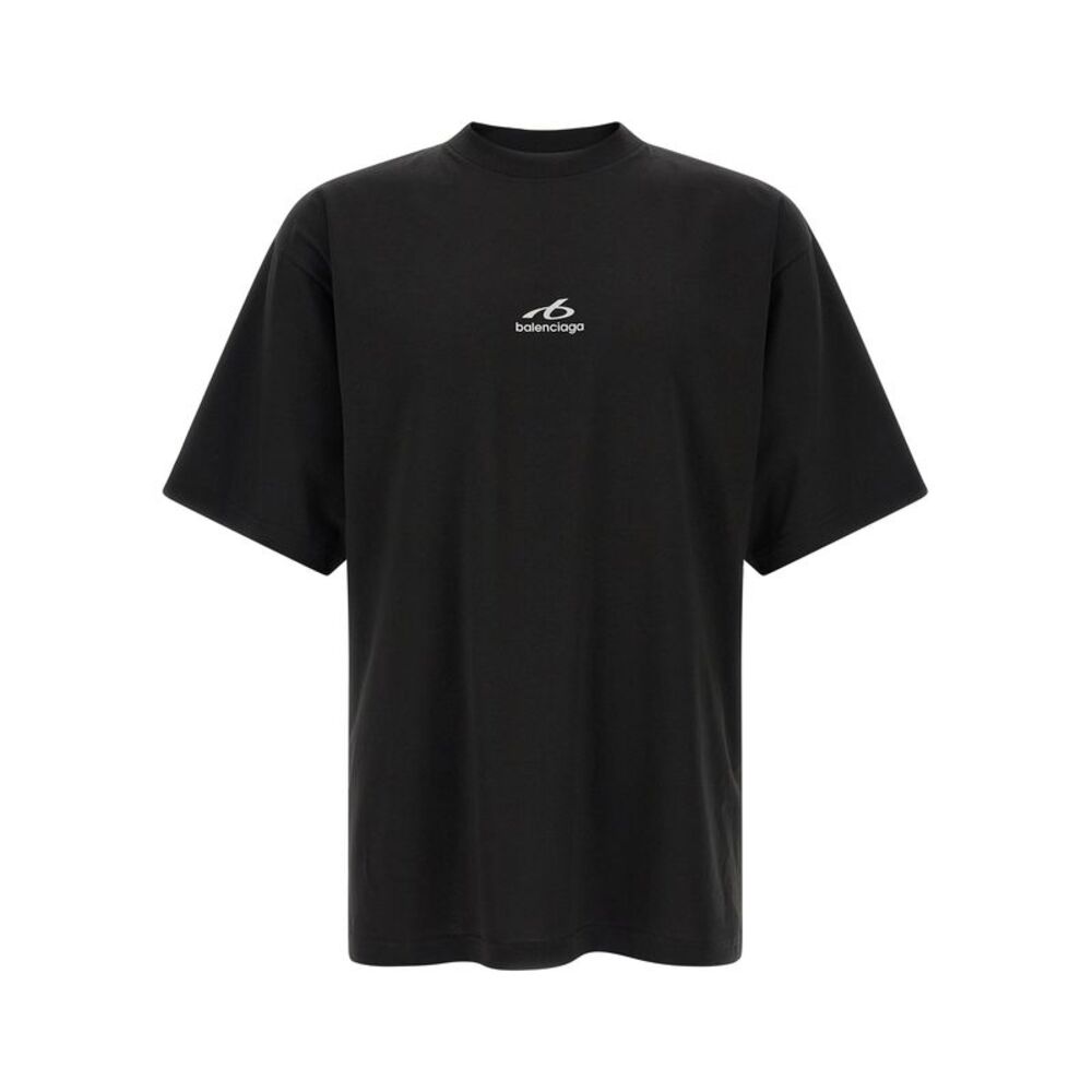 Balenciaga Black Cotton Men's T-Shirt
